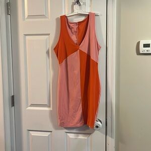 V neck dress